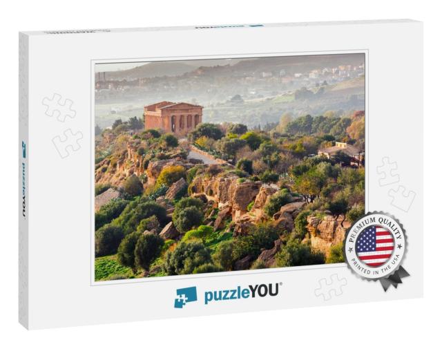 Agrigento, Sicily Island in Italy. Famous Valle Dei Templ... Jigsaw Puzzle