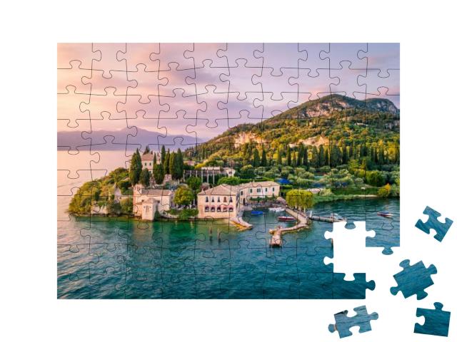 Punta San Vigilio on Garda Lake, Verona Province, Veneto... Jigsaw Puzzle with 100 pieces