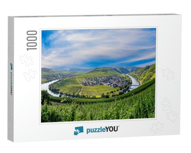 Scenic Moselle River Loop At Leiwen, Trittenheim in Germa... Jigsaw Puzzle with 1000 pieces