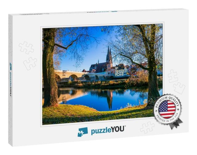 Travel in Germany - Picturesque Regensburg Town Over Danu... Jigsaw Puzzle