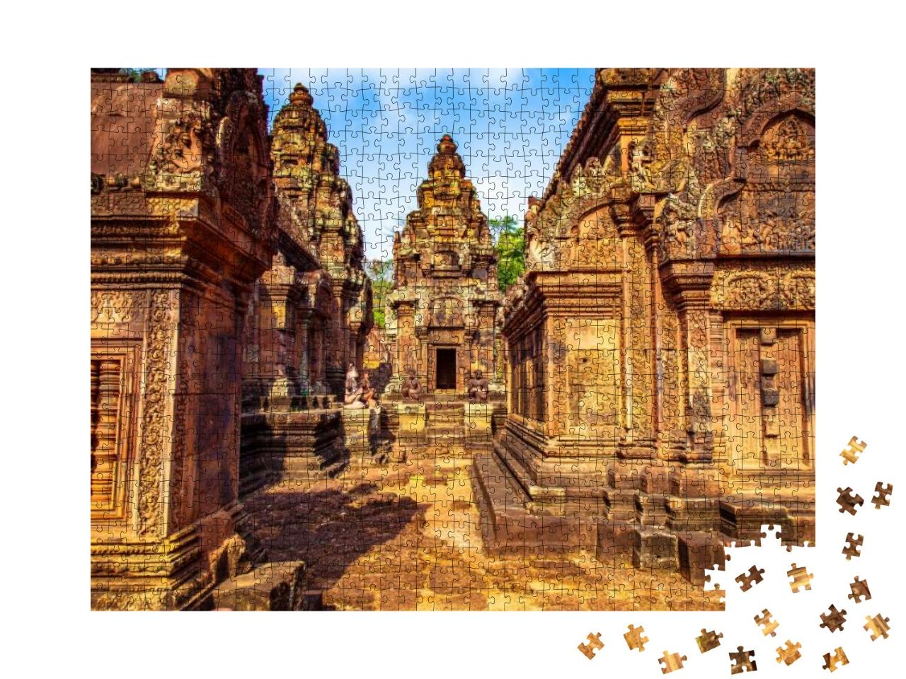 Banteay Srei or Banteay Srey, the Ancient Cambodian Templ... Jigsaw Puzzle with 1000 pieces