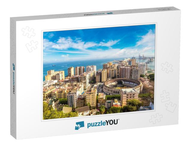 Panoramic Aerial View of Malaga in a Beautiful Summer Day... Jigsaw Puzzle