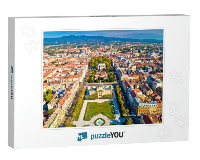 Zagreb Historic City Center Aerial View, Famous Landmarks... Jigsaw Puzzle