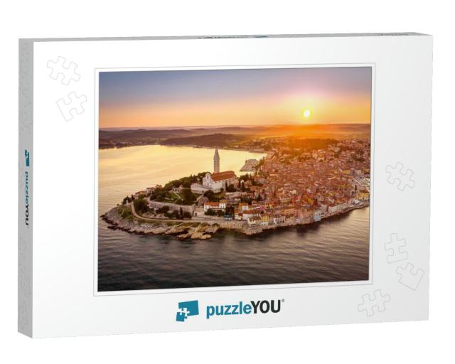Beautiful Sunrise from Air in Rovinj, Croatia... Jigsaw Puzzle