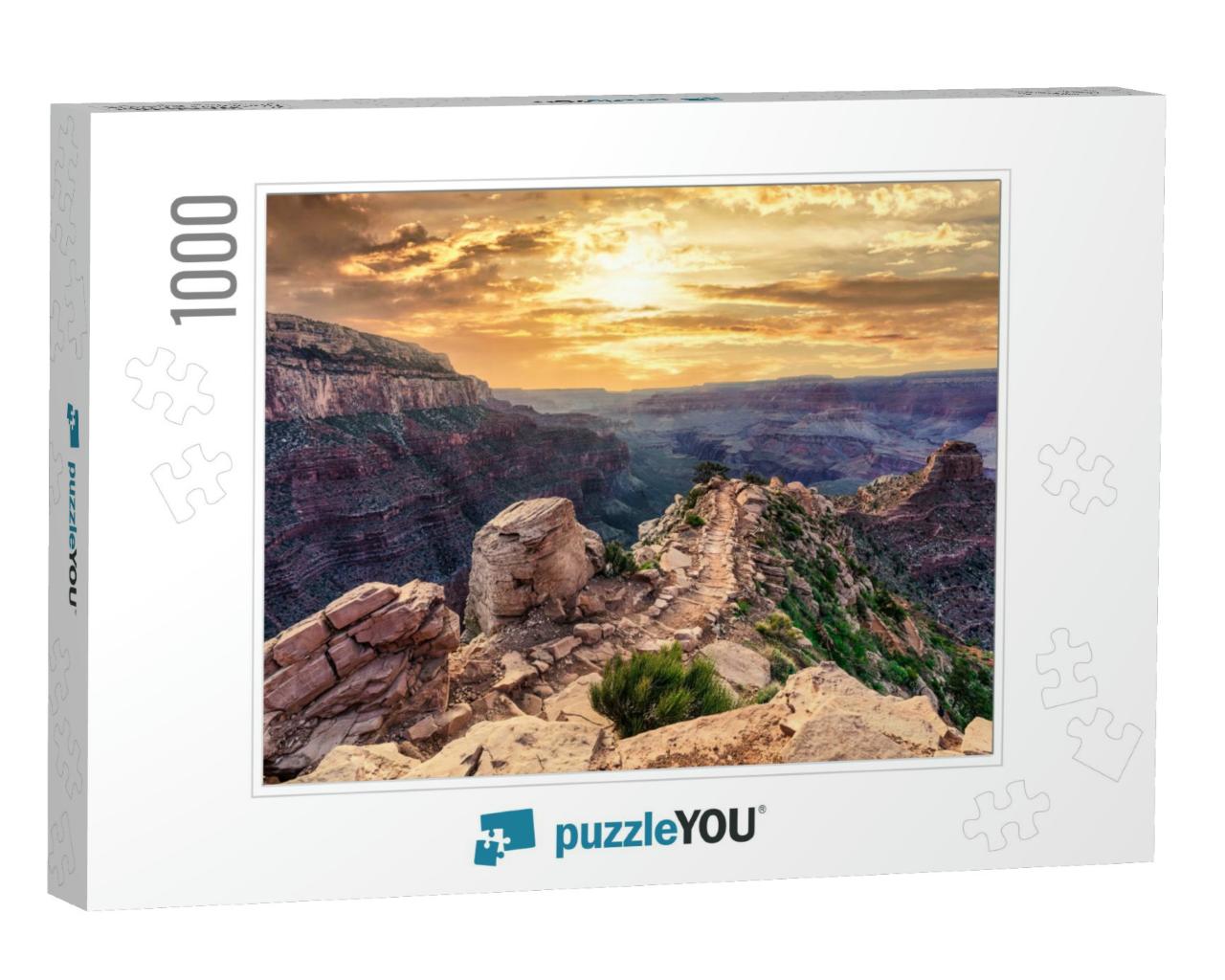 An Evening View Across Grand Canyon At Ooh Aah Point in A... Jigsaw Puzzle with 1000 pieces
