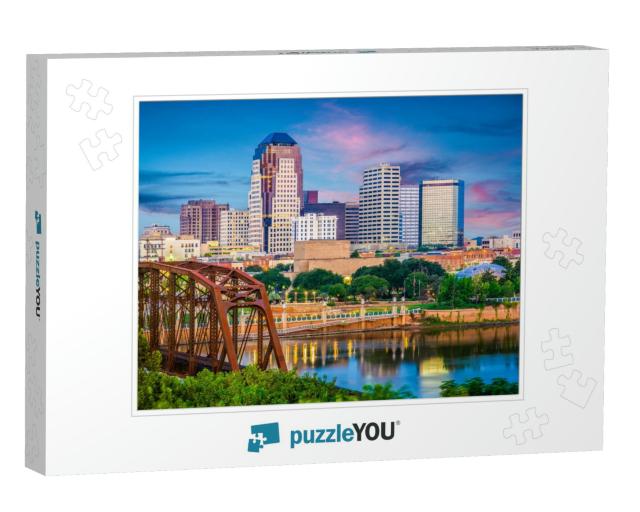 Shreveport, Louisiana, USA Skyline Over the Red River At D... Jigsaw Puzzle