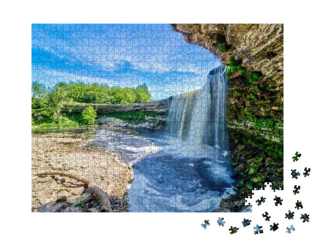 Jagala Waterfall Juga is Waterfall in Northern Estonia on... Jigsaw Puzzle with 1000 pieces