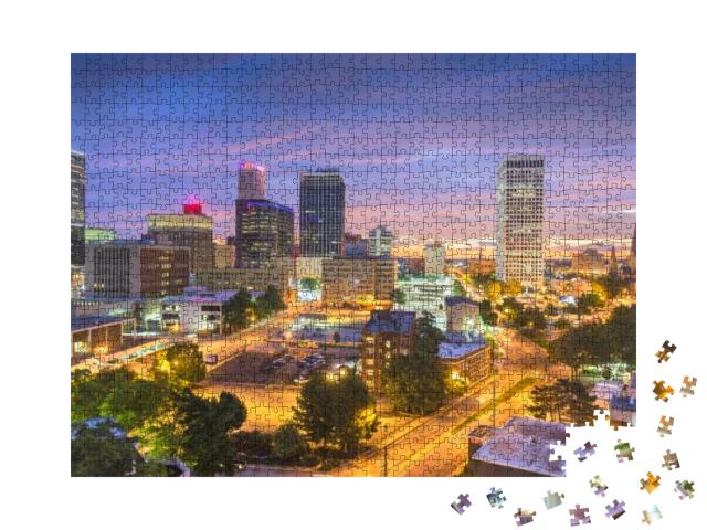 Tulsa, Oklahoma, USA Skyline At Twilight... Jigsaw Puzzle with 1000 pieces
