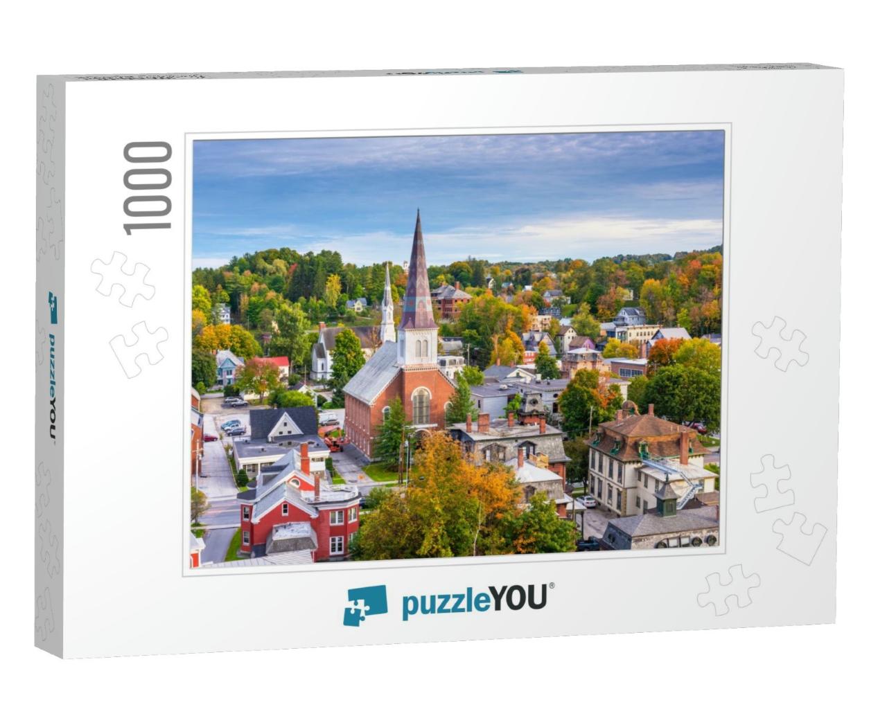 Montpelier, Vermont, USA Autumn Town Skyline... Jigsaw Puzzle with 1000 pieces