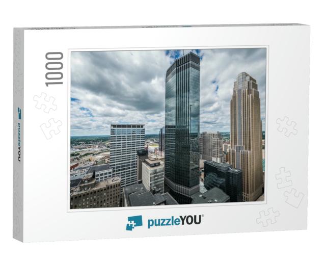 Downtown Minneapolis & Surrounding Urban... Jigsaw Puzzle with 1000 pieces