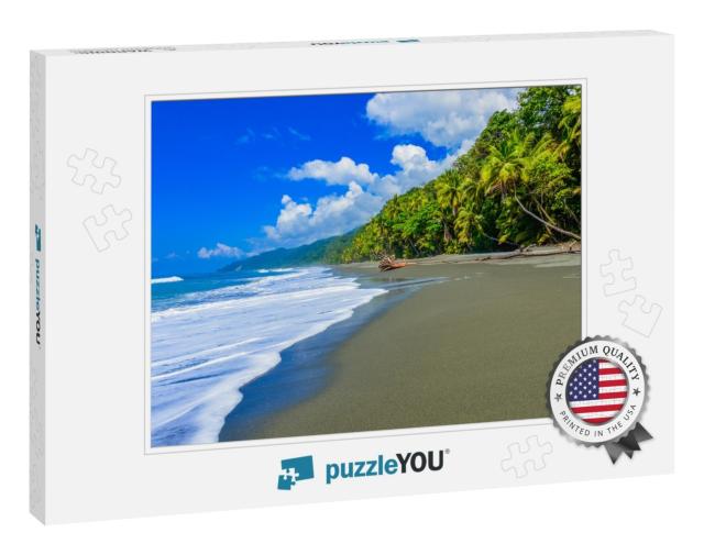 Wild Beach At Corcovado Rainforest in Costa Rica... Jigsaw Puzzle