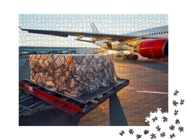Busy Day At the Airport. Preparation of the Airplane Befo... Jigsaw Puzzle with 1000 pieces