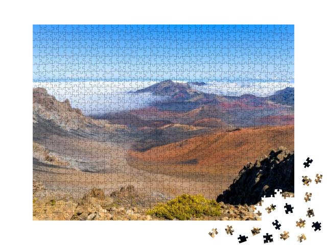 Haleakala Summit - a Panoramic View of the Colorful Volca... Jigsaw Puzzle with 1000 pieces