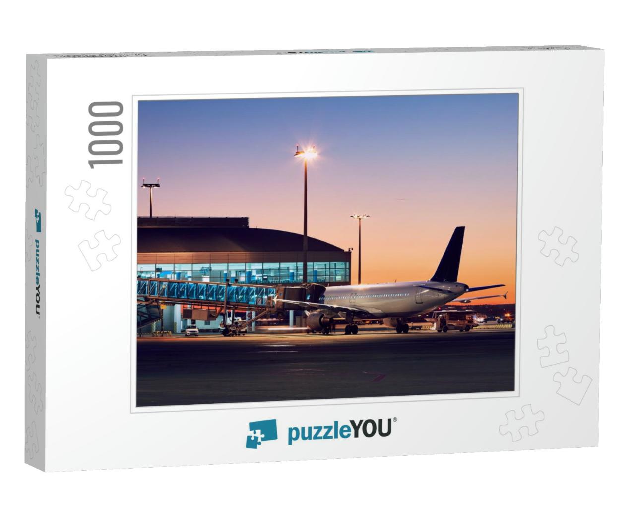 Preparation of the Airplane Before Flight. Airport At the... Jigsaw Puzzle with 1000 pieces
