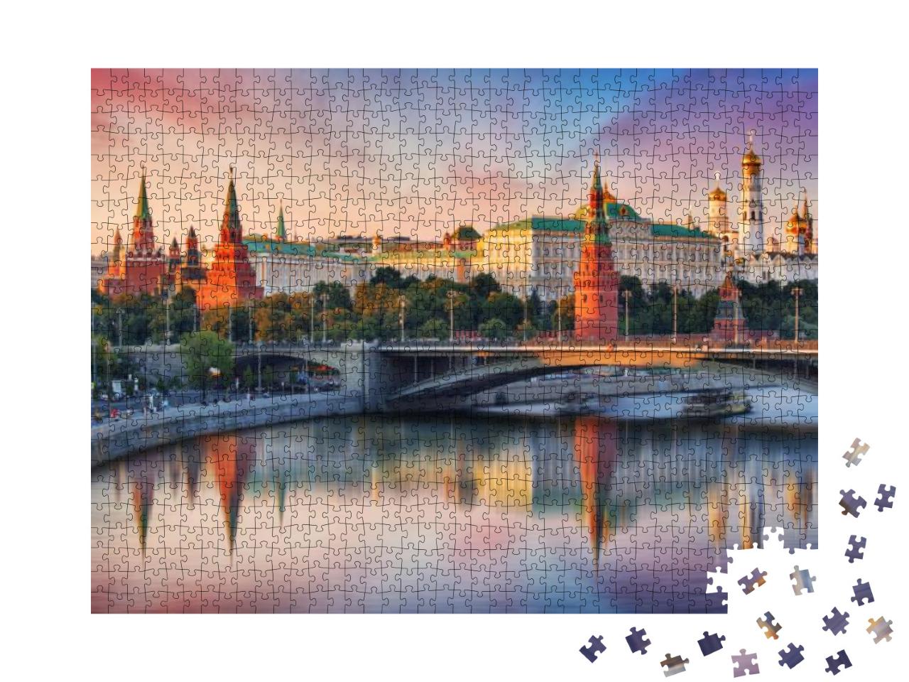 Moscow, Kremlin & Moskva River, Russia... Jigsaw Puzzle with 1000 pieces