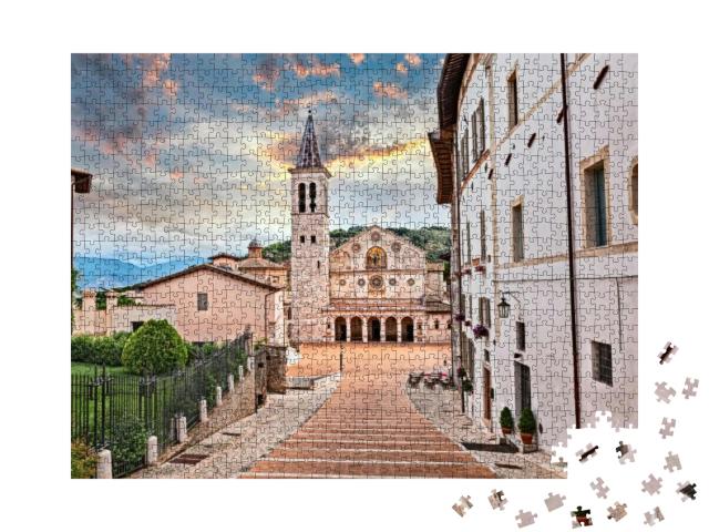 Spoleto, Umbria, Italy the Medieval Cathedral of Santa Ma... Jigsaw Puzzle with 1000 pieces