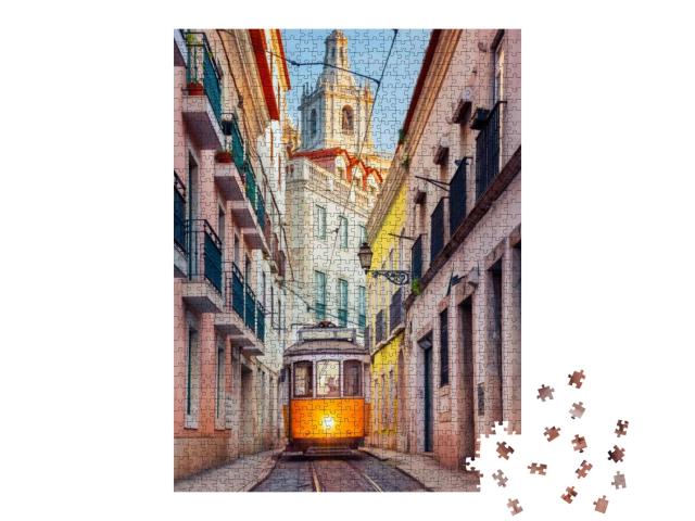 Lisbon, Portugal. Cityscape Image of Street of Lisbon, Po... Jigsaw Puzzle with 1000 pieces