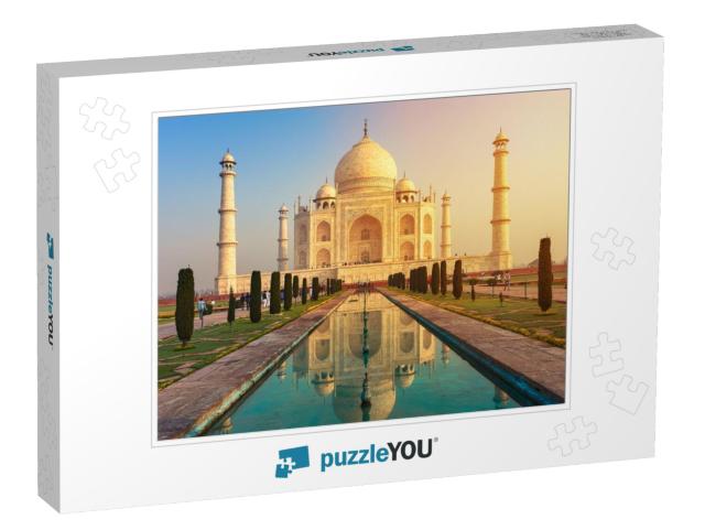 The Taj Mahal is an Ivory-White Marble Mausoleum on the S... Jigsaw Puzzle