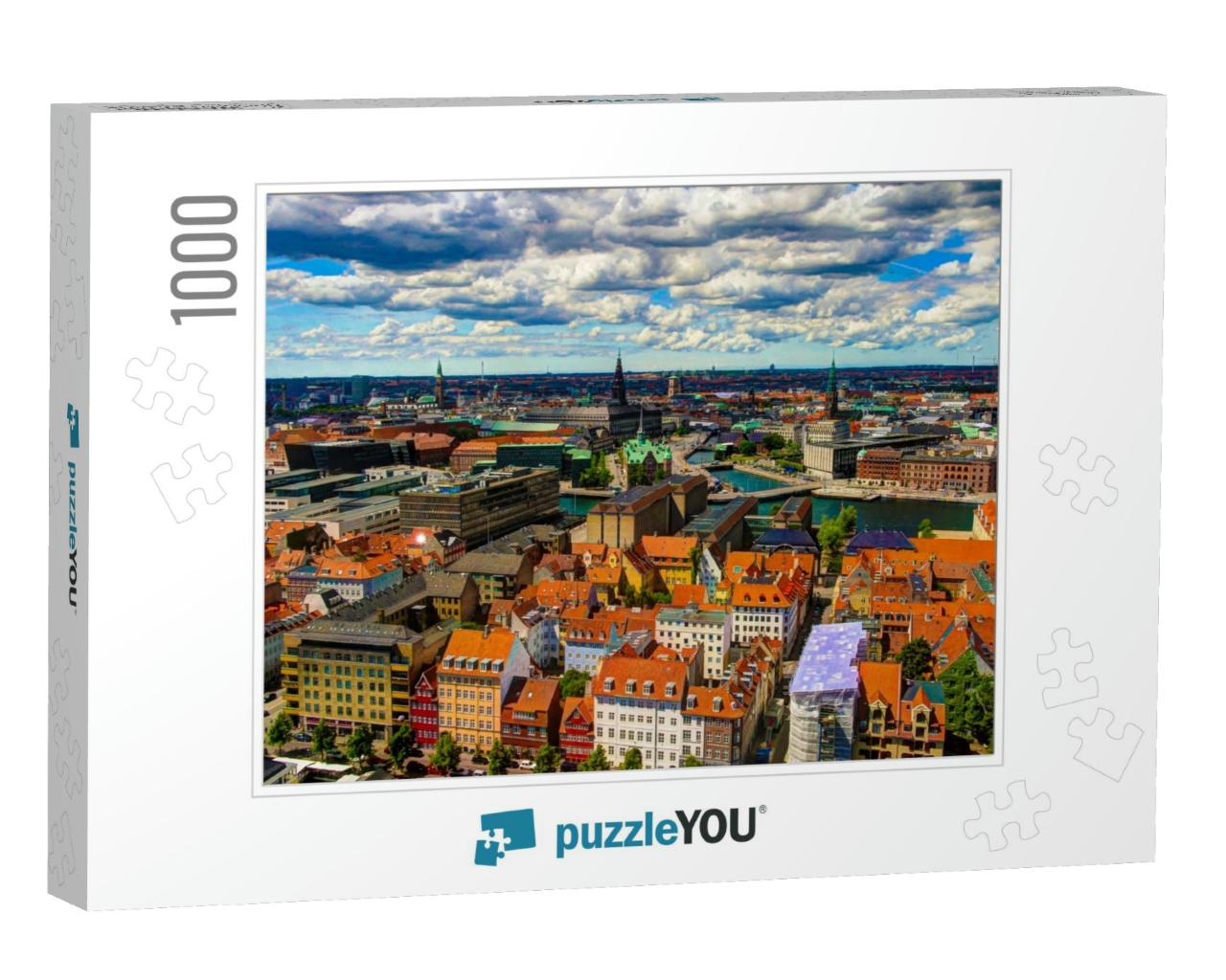 Panoramic Aerial Cityscape of Copenhagen City in Denmark... Jigsaw Puzzle with 1000 pieces