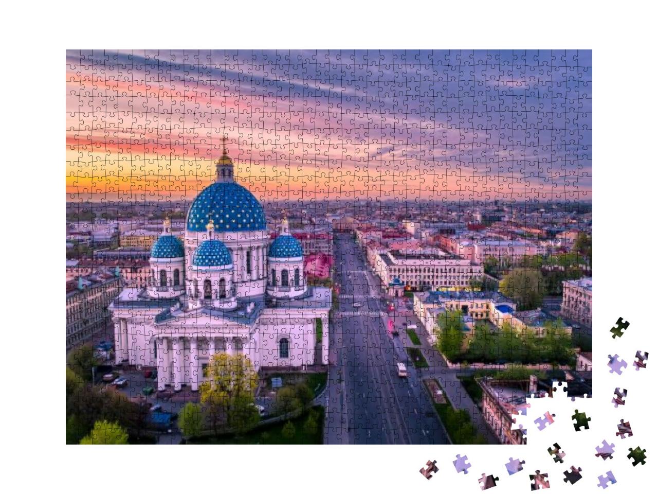 Trinity Cathedral. St. Petersburg. Orthodox Church... Jigsaw Puzzle with 1000 pieces