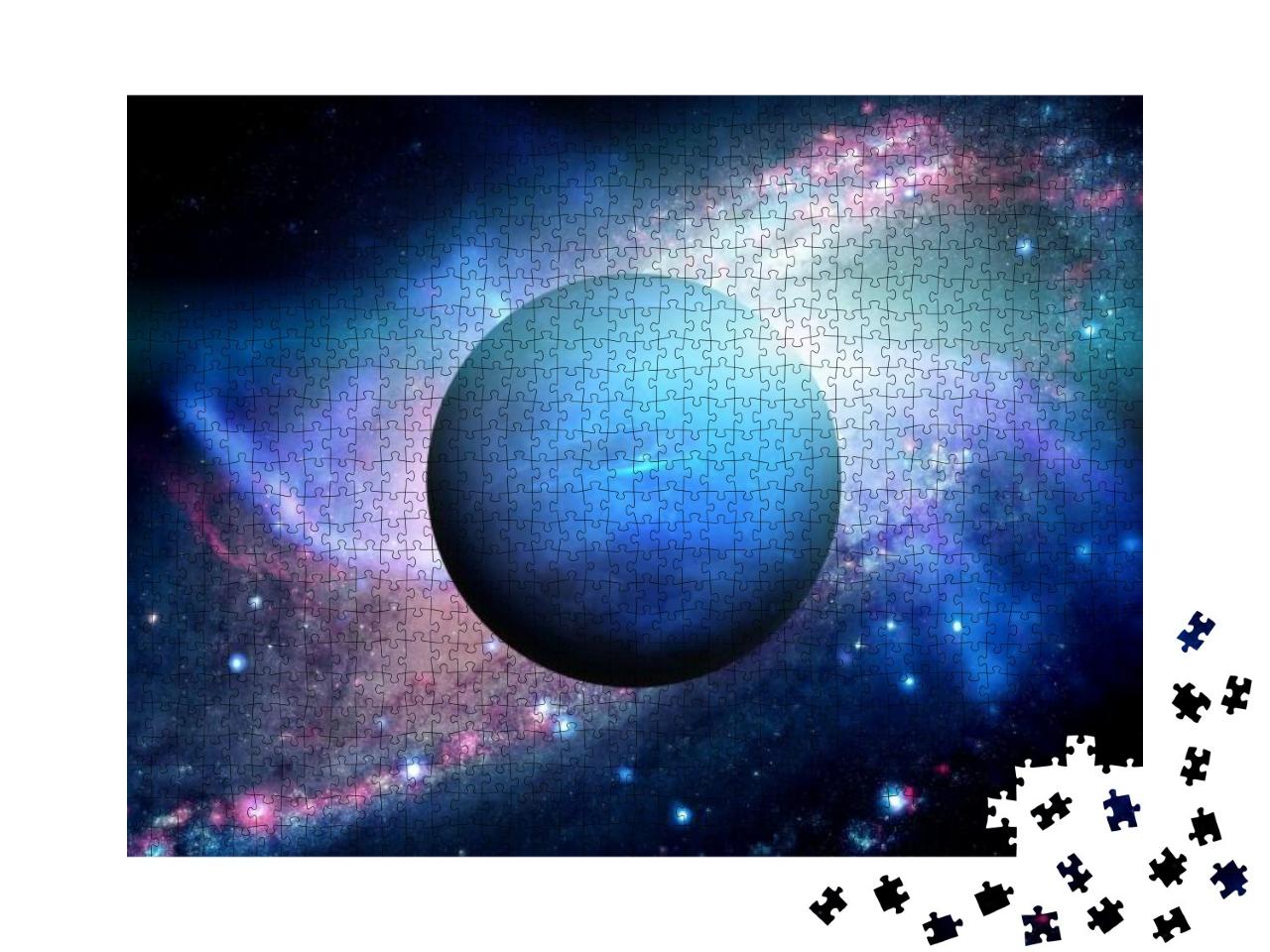 Solar System - Neptune. It is the Eighth & Farthest Plane... Jigsaw Puzzle with 1000 pieces
