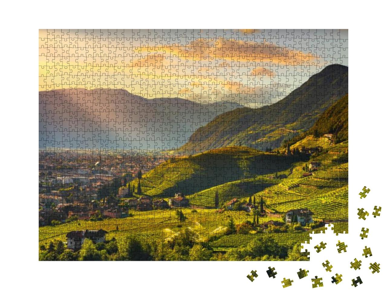 Vineyards View in Santa Maddalena Rencio Bolzano. Trentin... Jigsaw Puzzle with 1000 pieces