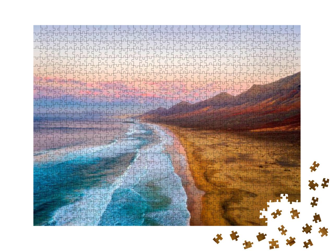 Cofete Beach on the Southern Tip of Fuerteventura During... Jigsaw Puzzle with 1000 pieces
