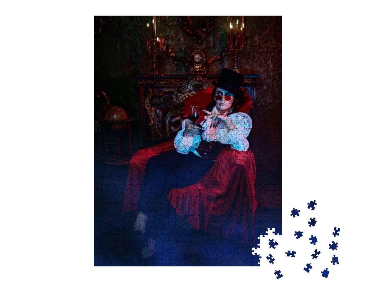 Handsome Vampire Aristocrat of the 19th Century in an Ele... Jigsaw Puzzle with 1000 pieces