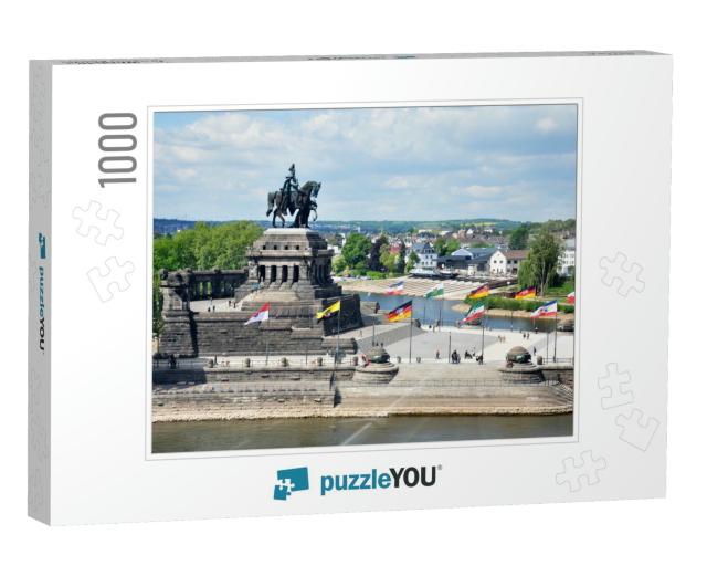 Koblenz City Germany Historic Monument German Corner Wher... Jigsaw Puzzle with 1000 pieces