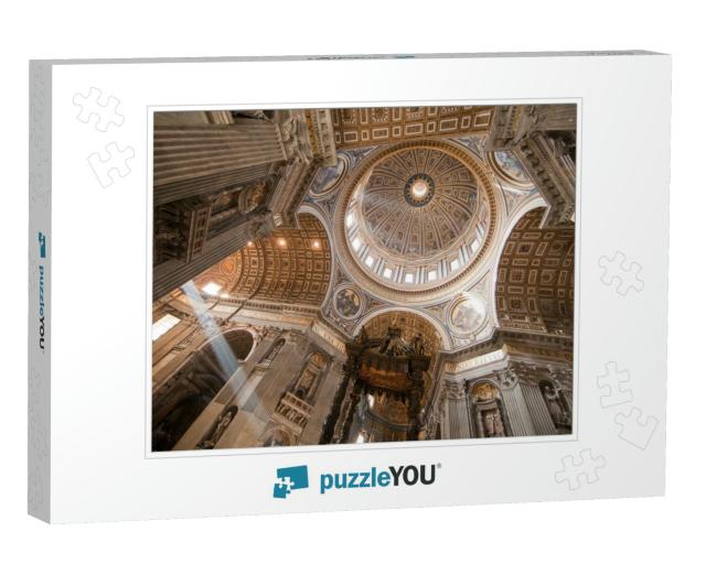 The Inside of the Dome of St. Peters Basilica in the Vati... Jigsaw Puzzle