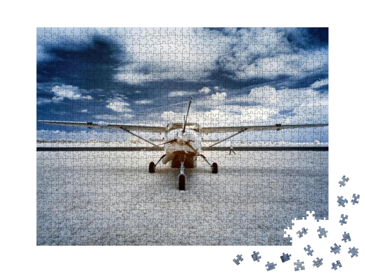 Airplane At the Airport. the Infrared Image... Jigsaw Puzzle with 1000 pieces