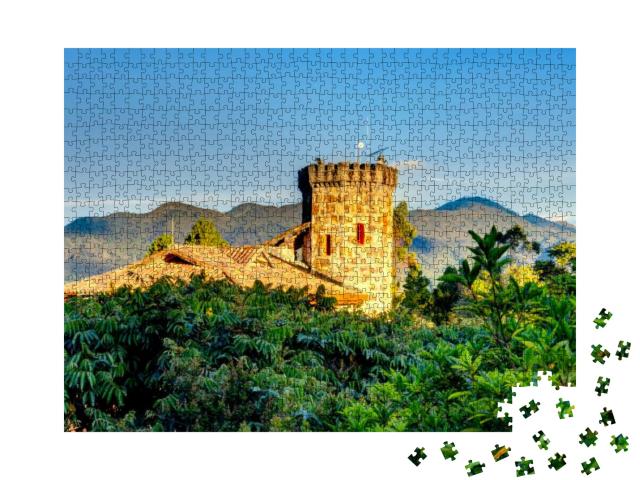 Bogota, Colombia, Cityscape At Sunset from Monserrate... Jigsaw Puzzle with 1000 pieces