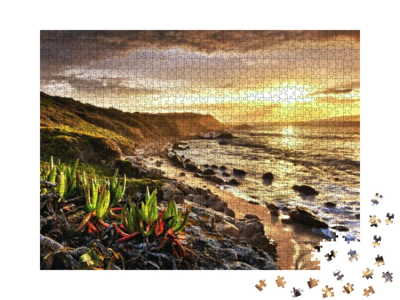 Sunset At Beach, Propriano, Corsica... Jigsaw Puzzle with 1000 pieces