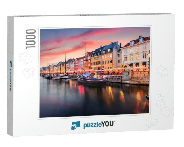 Copenhagen, Denmark on the Nyhavn Canal... Jigsaw Puzzle with 1000 pieces