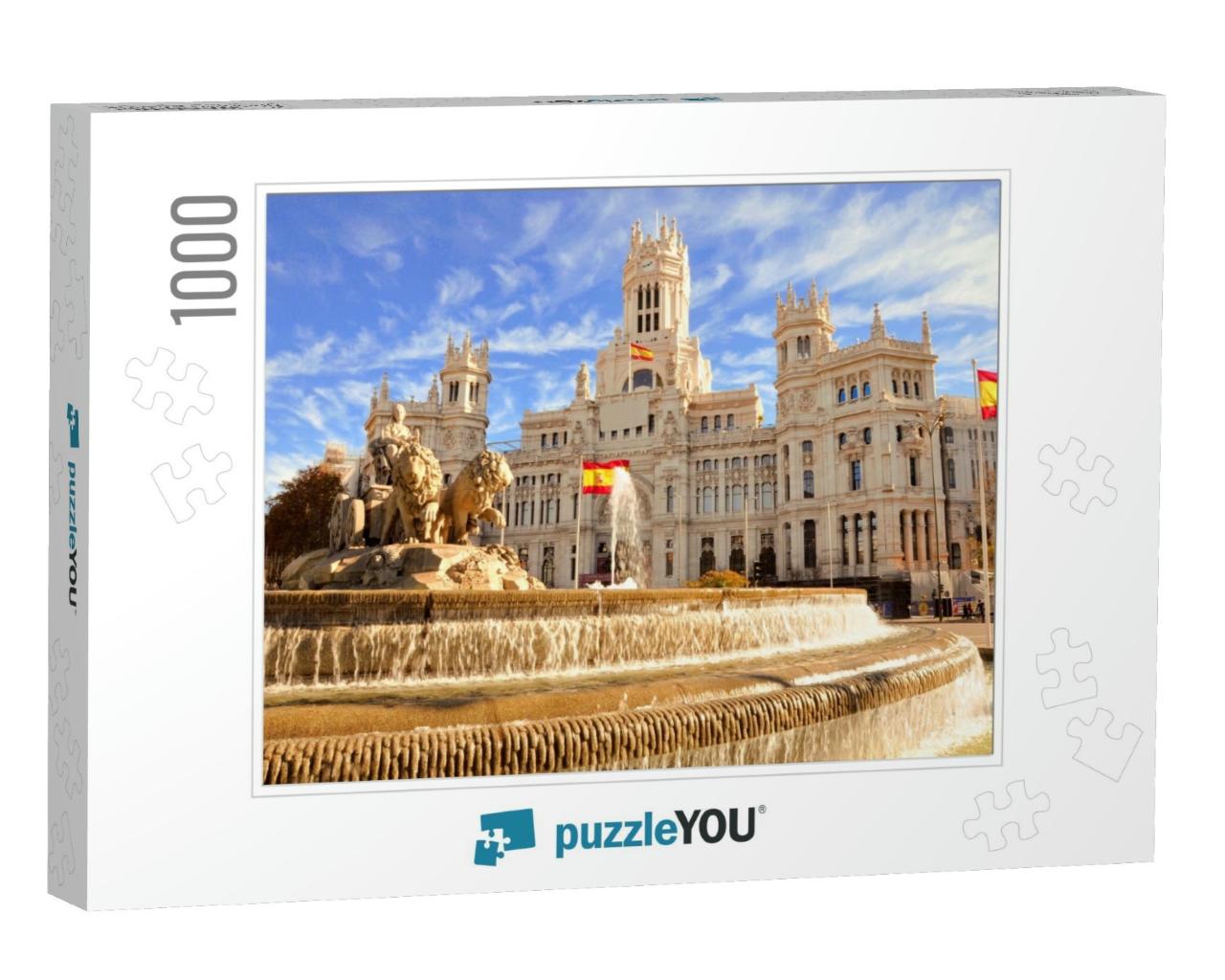 The Famous Cibeles Fountain in Madrid, Spain... Jigsaw Puzzle with 1000 pieces