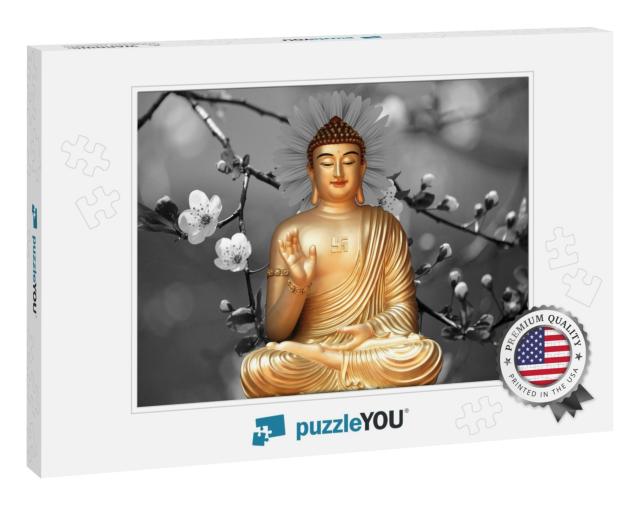 Beautiful Buddha Wallpaper - 3D Illustration of Buddha Wa... Jigsaw Puzzle