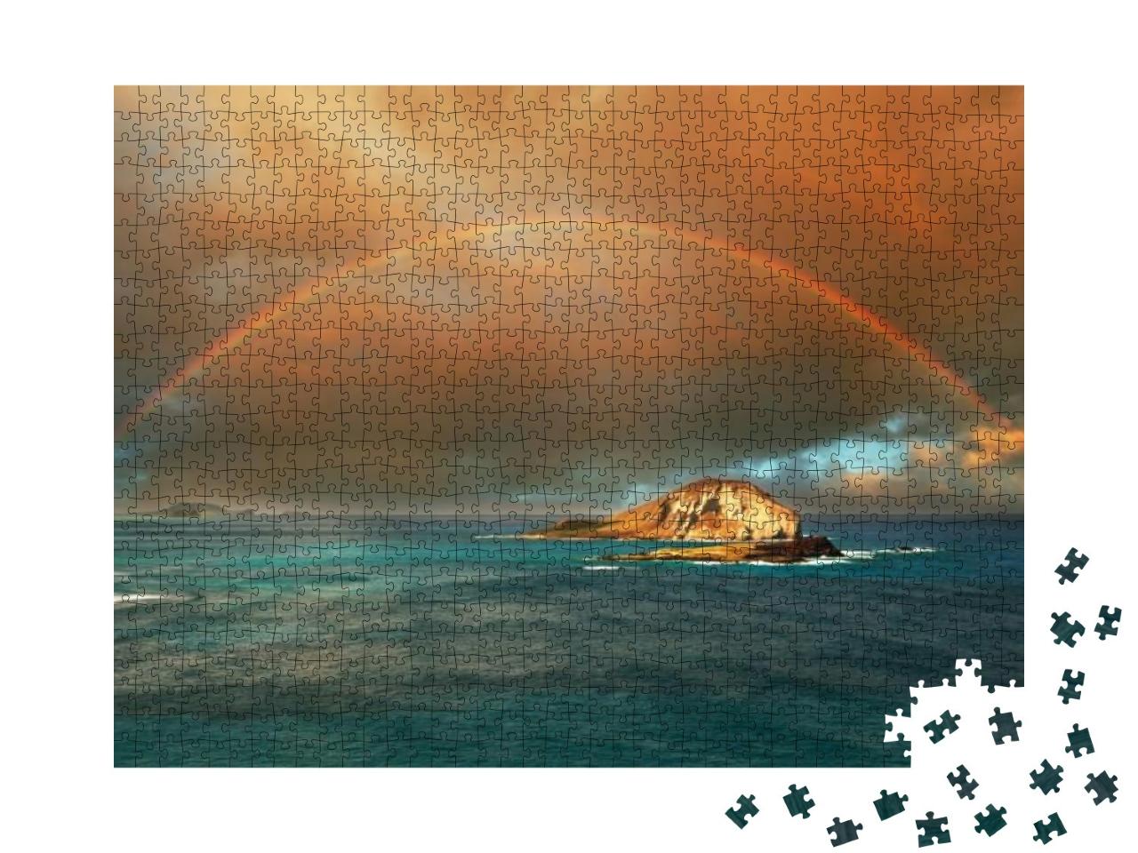 Rainbow in Hawaii Island... Jigsaw Puzzle with 1000 pieces