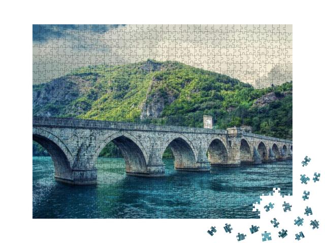The Bridge on the Drina... Jigsaw Puzzle with 1000 pieces