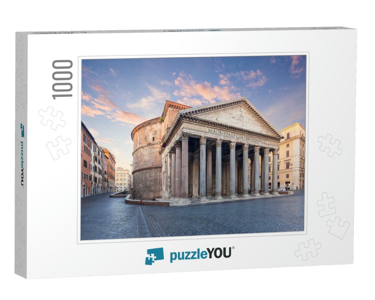 View of Pantheon in the Morning. Rome. Italy... Jigsaw Puzzle with 1000 pieces