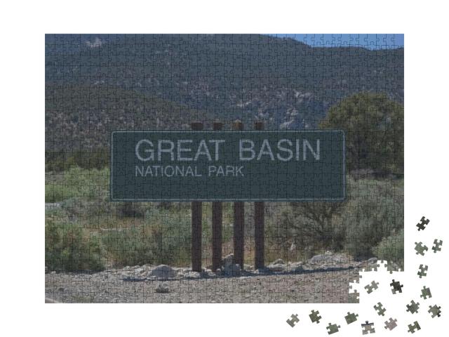 Sign At Entrance to Great Basin National Park in Nevada_6... Jigsaw Puzzle with 1000 pieces
