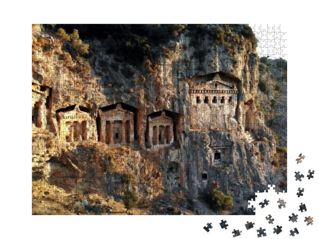 Rock-Cut Temple Tombs in Kaunos Dalyan/Turkey... Jigsaw Puzzle with 1000 pieces