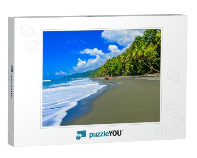Wild Beach At Corcovado Rainforest in Costa Rica... Jigsaw Puzzle