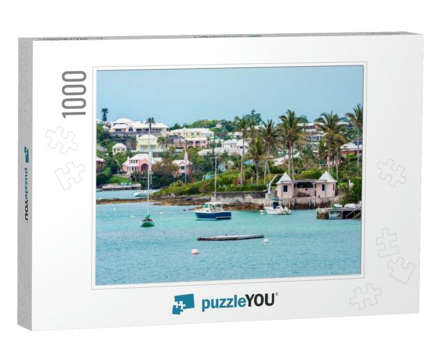 Boats & Colorful Architecture Along the Shoreline in Hami... Jigsaw Puzzle with 1000 pieces