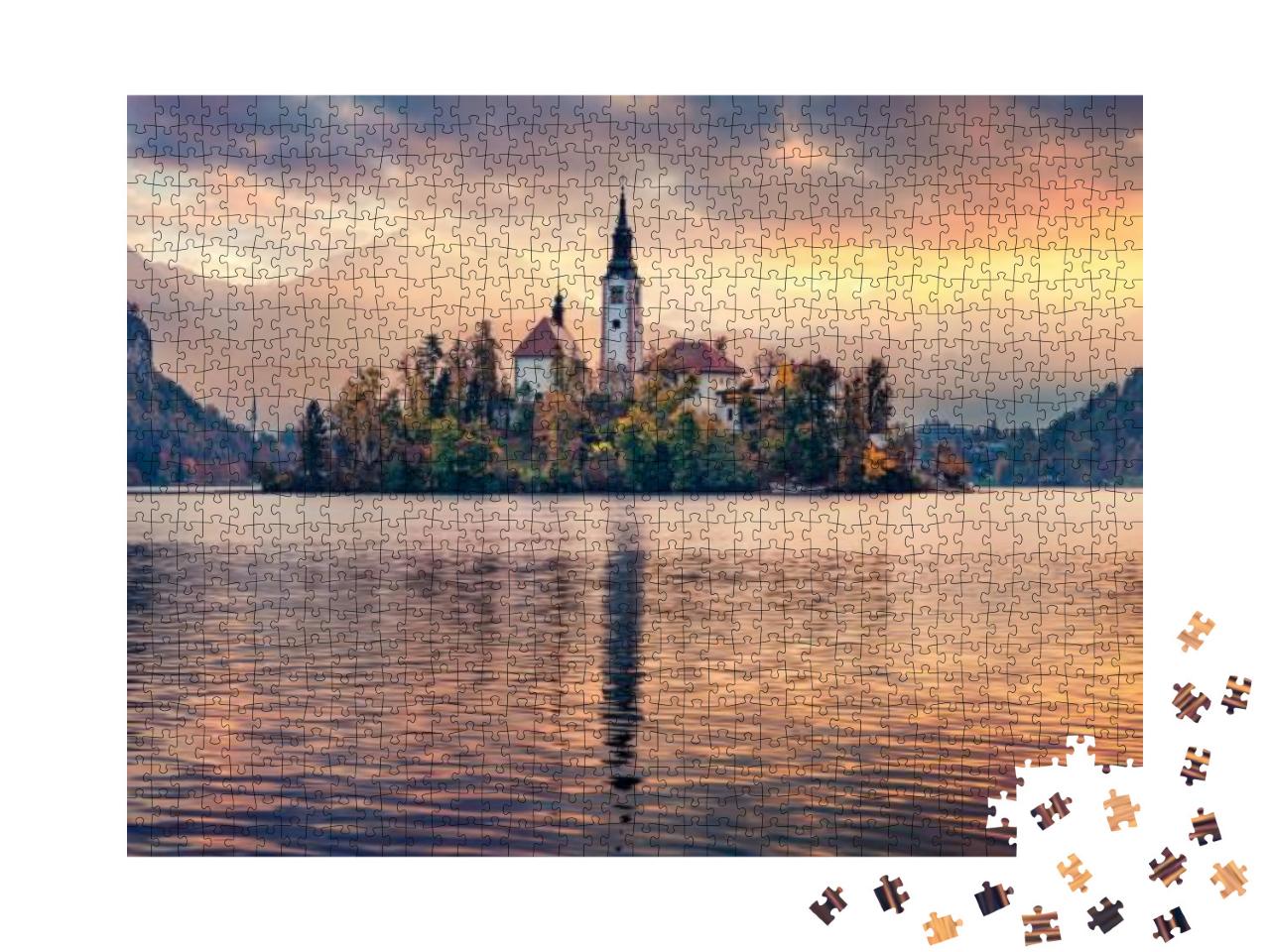 Panoramic Morning View of Pilgrimage Church of the Assump... Jigsaw Puzzle with 1000 pieces