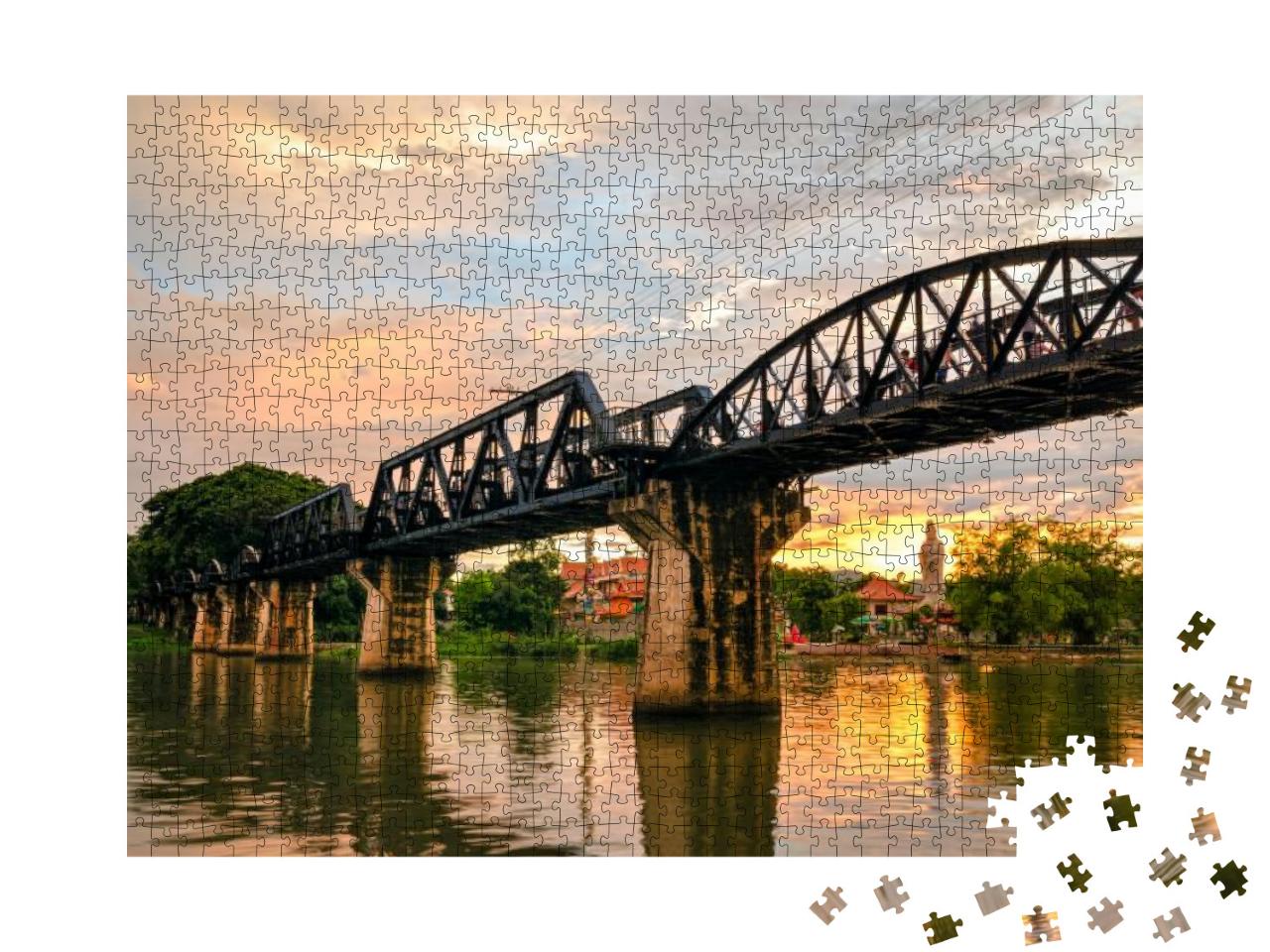 Kanchanaburi Thailand, the Bridge on the River Kwai... Jigsaw Puzzle with 1000 pieces