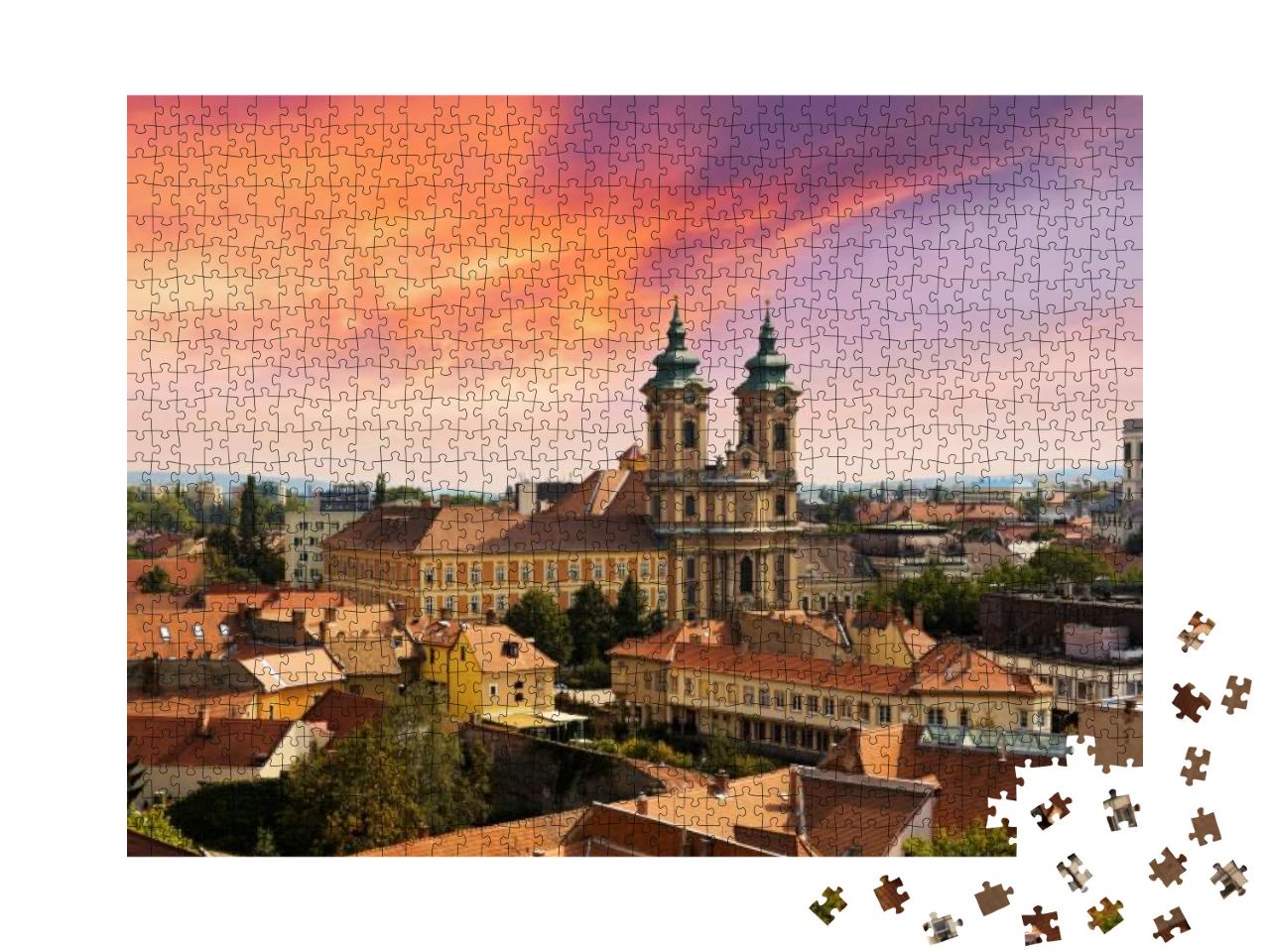 Eger Sunset, Hungary... Jigsaw Puzzle with 1000 pieces