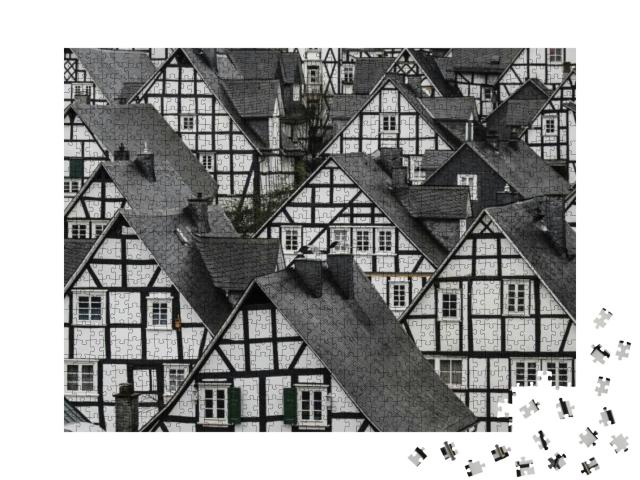 Traditional Half-Timbered Houses... Jigsaw Puzzle with 1000 pieces