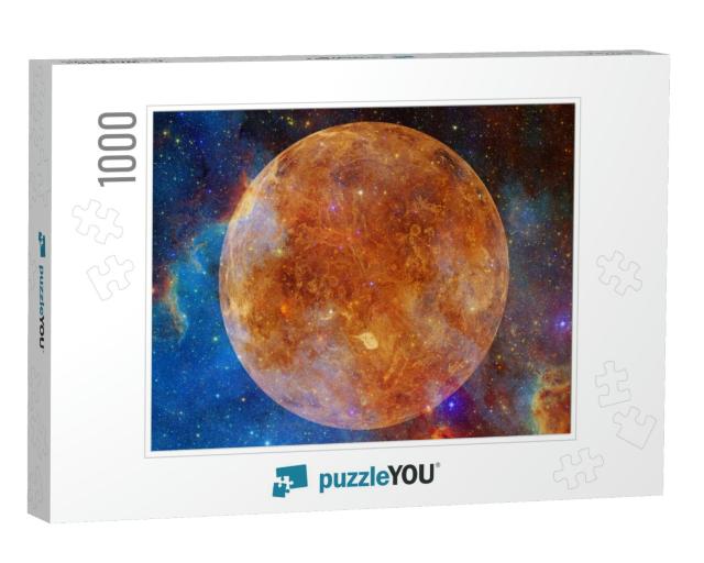Planet Venus. Solar System. Cosmos Art. Elements of This... Jigsaw Puzzle with 1000 pieces