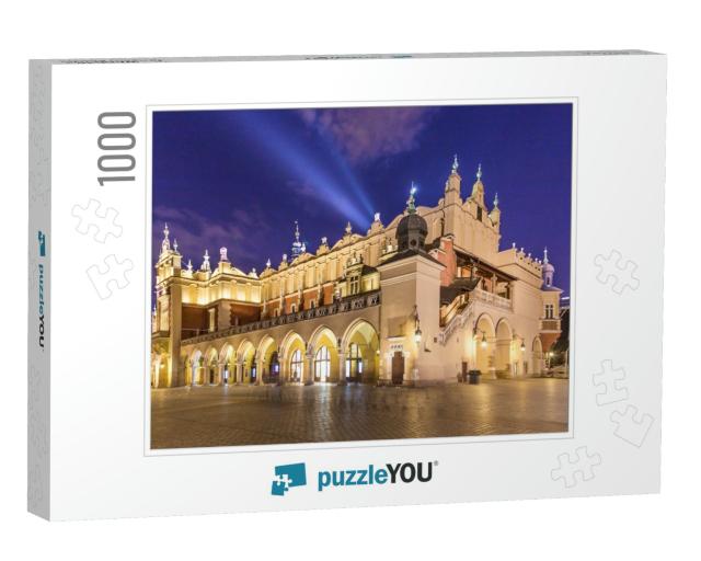 Sukiennice on the Main Market Square in Krakow, by Night... Jigsaw Puzzle with 1000 pieces