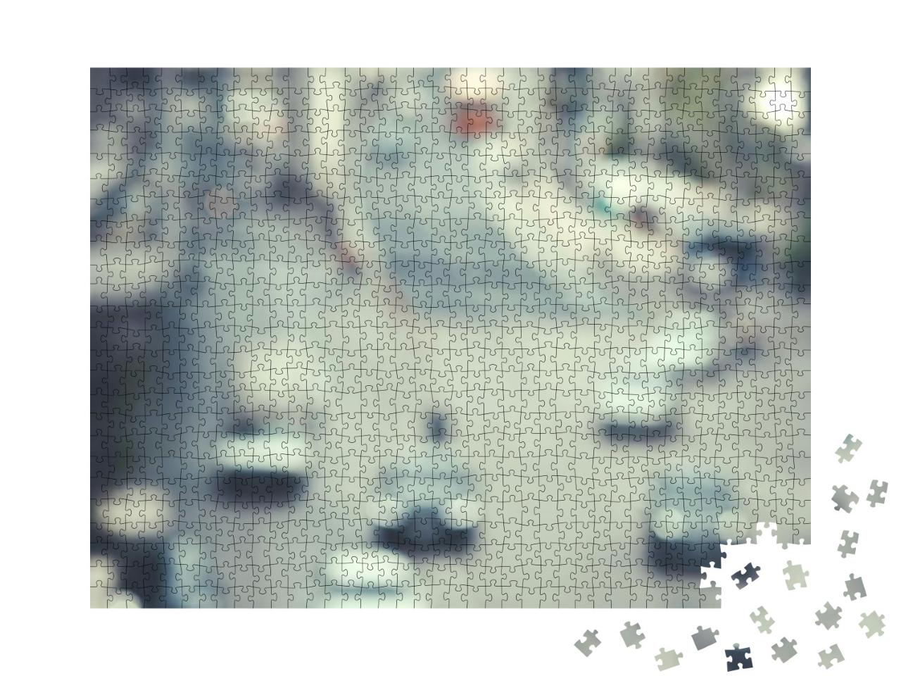 The Blurred Image of a Car Driving on the Road Traffic &... Jigsaw Puzzle with 1000 pieces